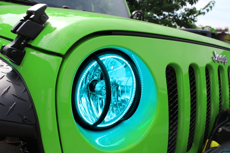 Oracle Jeep Wrangler JK 07-17 LED Waterproof Halo Kit - ColorSHIFT w/ 2.0 Controller