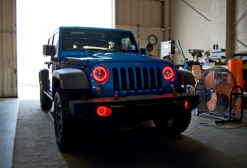 Oracle Jeep Wrangler JK 07-17 LED Waterproof Halo Kit - ColorSHIFT w/ 2.0 Controller