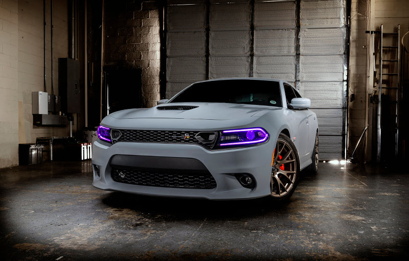 Oracle 15-21 Dodge Charger RGB+W DRL Headlight DRL Kit - ColorSHIFT w/ Simple Controller