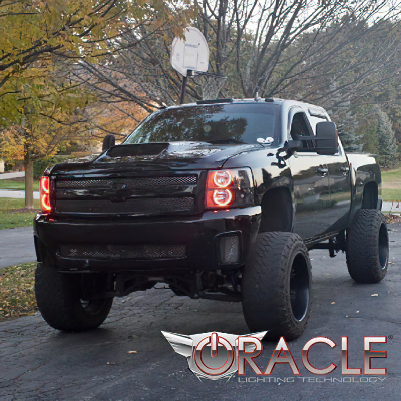 Oracle Chevy Silverado 07-13 Halo Kit Round Style - ColorSHIFT w/ Simple Controller