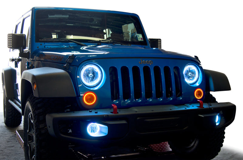 Oracle Jeep Wrangler JK 07-18 LED Waterproof Fog Light Kit - ColorSHIFT
