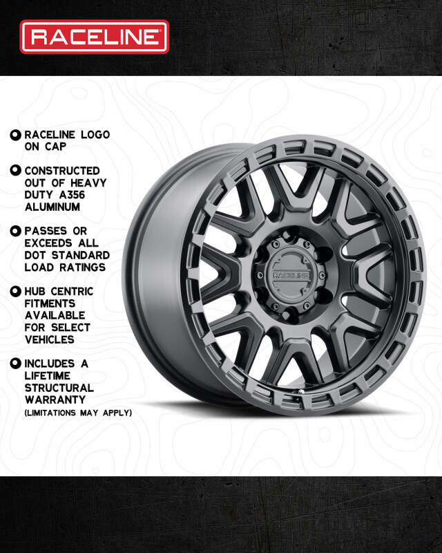Raceline 953B Krank Wheel 20x9 / 8x170 BP / 0mm Offset / 5mm BS - Satin Black