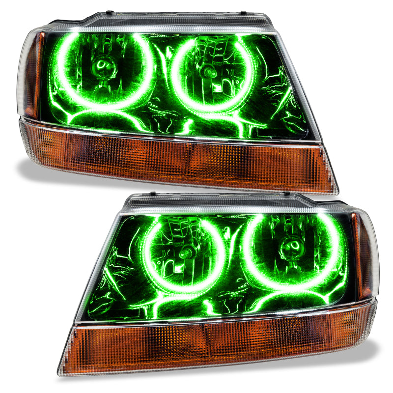 Oracle 99-04 Jeep Grand Cherokee SMD HL - Black - ColorSHIFT w/ 2.0 Controller