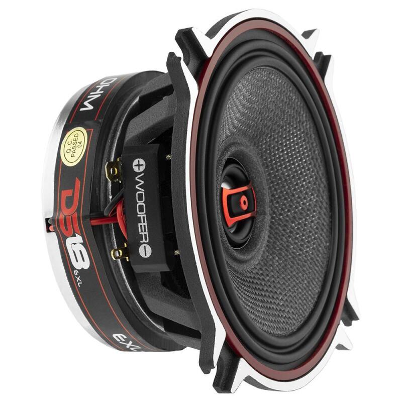 DS18 4in 60 Watts RMS 3 ohm 2-Way Coaxial Speakers And Component System w/ Fiberglass Cone