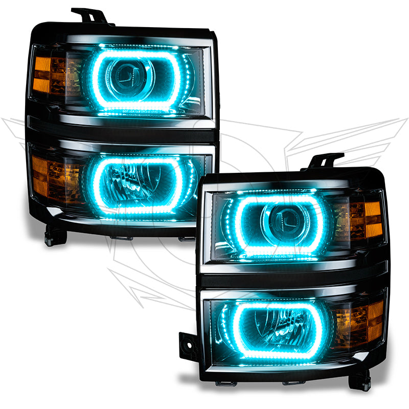 Oracle Chevy Silverado 14-15 Halo Kit Projector Style - ColorSHIFT w/o Controller