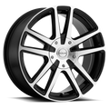 Raceline 145M Encore 15x7in / 4x100/4x114.3 BP / 40mm Offset / 72.62mm Bore - Black & Machined Wheel