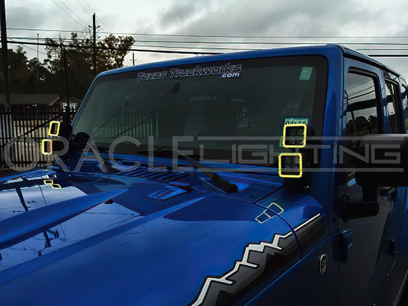 Oracle Off-Road 3in Square WP LED Halo - White
