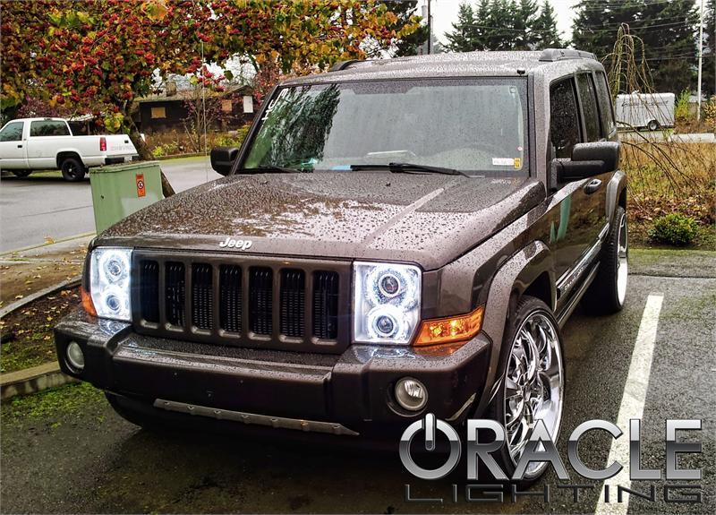Oracle Jeep Commander 06-10 Halo Kit - ColorSHIFT w/ BC1 Controller