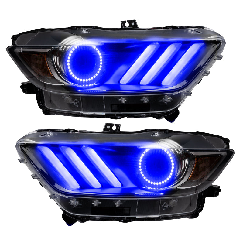 Oracle 15-17 Ford Mustang V6/GT/Shelby DRL w/ Halo Kit - ColorSHIFT w/ Simple Controller