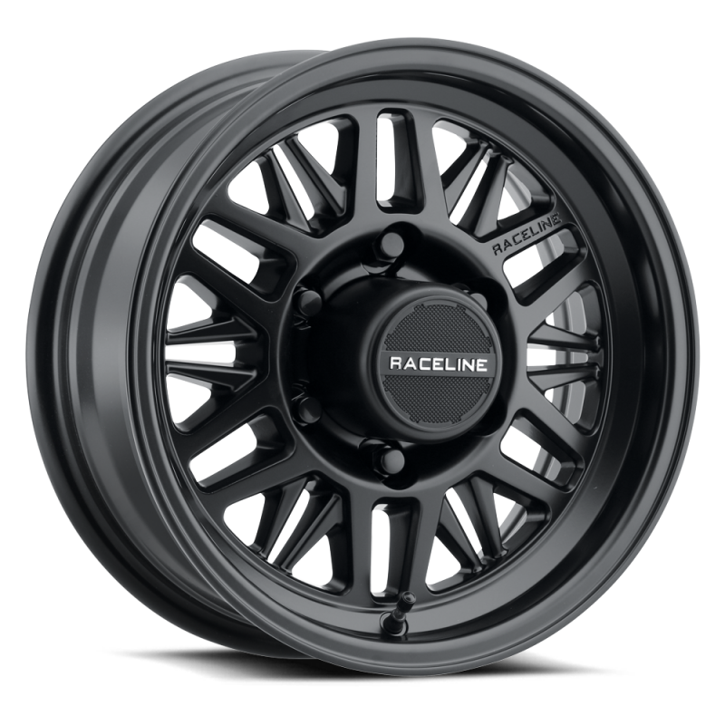 Raceline 451B Ryno TR Trailer 15x6in / 5X5 BP / 0mm Offset / 3.19mm Bore - Satin Black