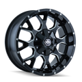 Mayhem 8015 Warrior 20x9 / 8x170 BP / 0mm Offset / 125.2mm Hub Gloss Black Milled Wheel