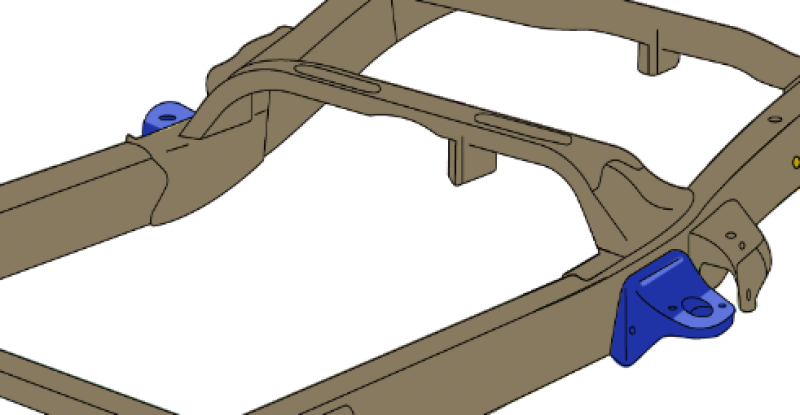 Rust Buster 14-18 Chevy Silverado 1500 Rear Cab Mount - Right
