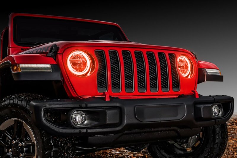 Oracle Jeep Wrangler JL/JT LED Surface Mount Headlight Halo Kit - w/ BC1 Controller