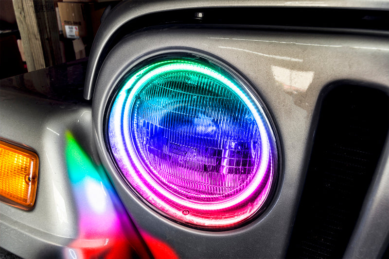 Oracle Jeep Wrangler TJ 97-06 LED Waterproof Halo Kit - ColorSHIFT w/ BC1 Controller