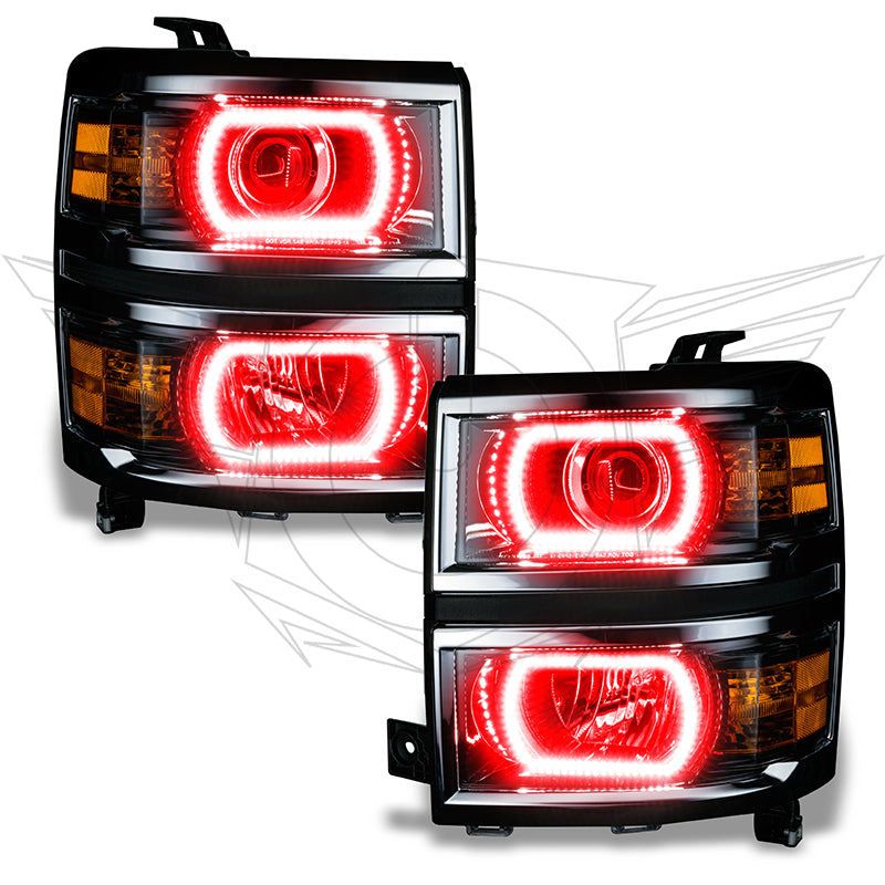 Oracle Chevy Silverado 14-15 Halo Kit Projector Style - ColorSHIFT w/ Simple Controller
