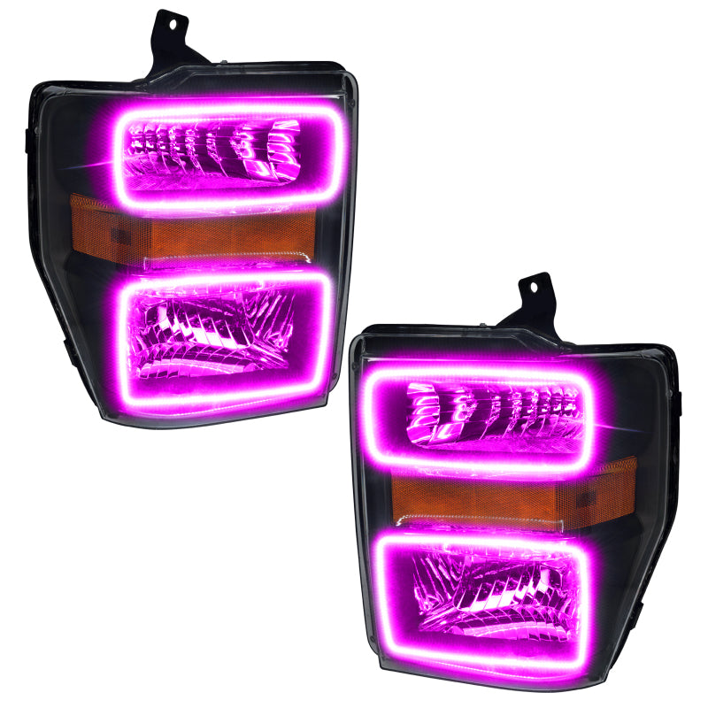 Oracle 08-10 Ford F250/350 LED HL - Black - ColorSHIFT w/ 2.0 Controller