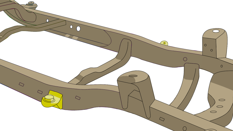 Rust Buster 2000-2006 Toyota Tundra Access Cab 6.5Ft Bed Front Body Mount Right Side