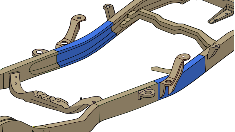 Rust Buster Leaf Spring Frame Section Left Side