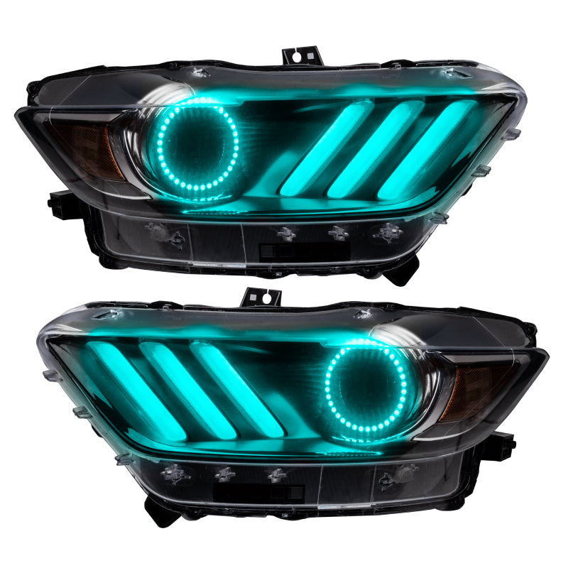 Oracle 15-17 Ford Mustang V6/GT/Shelby DRL w/ Halo Kit - ColorSHIFT w/ Simple Controller