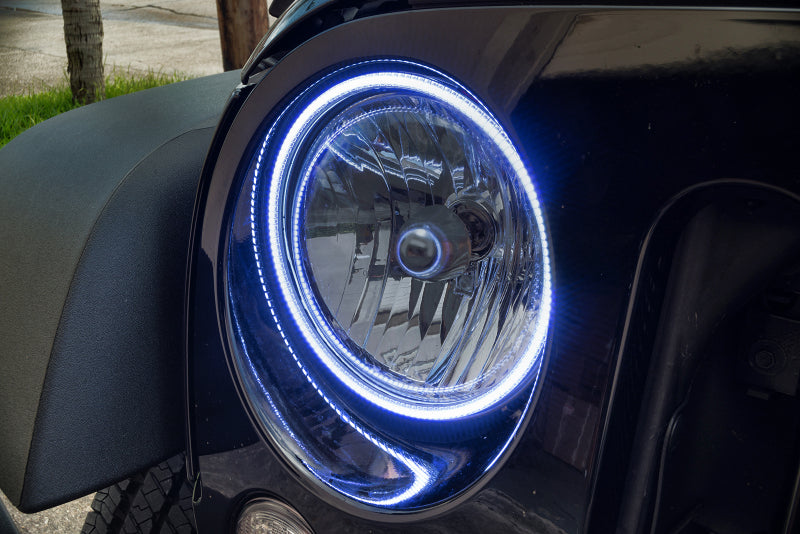 Oracle Jeep Wrangler JK 07-17 LED Waterproof Halo Kit - ColorSHIFT w/o Controller