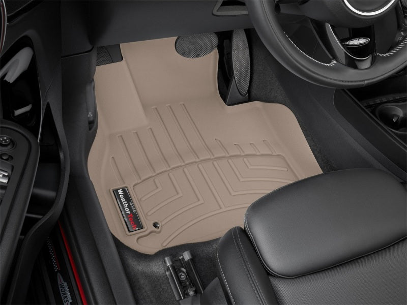 WeatherTech 2017+ Mini Countryman Front FloorLiner - Tan (Fits Auto and Manual Trans; FWD and AWD)