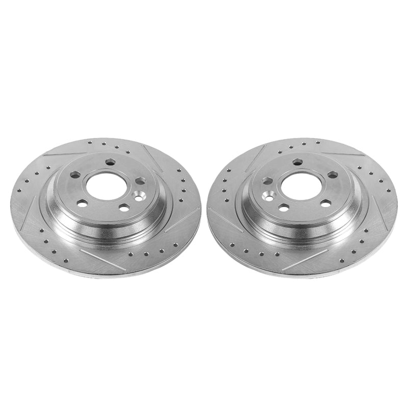 Power Stop 11-15 Volvo S60 Rear Evolution Drilled & Slotted Rotors - Pair