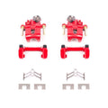 Power Stop 92-01 Honda Prelude Rear Red Calipers w/Brackets - Pair