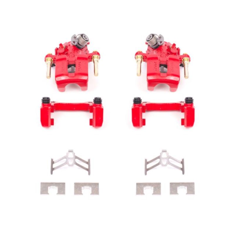 Power Stop 92-01 Honda Prelude Rear Red Calipers w/Brackets - Pair