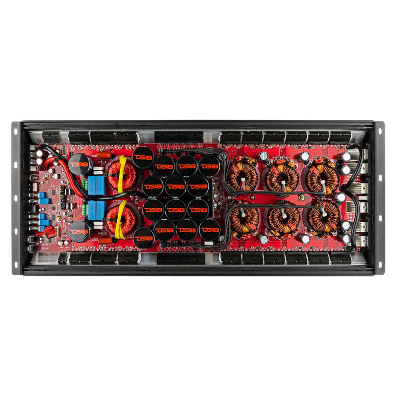 DS18 1-Chnl Amp 18000 Burst/0.67ohm 10000/1ohm 5800/2ohm 3500/4ohm Watts RMS w/ Voltmeter Black