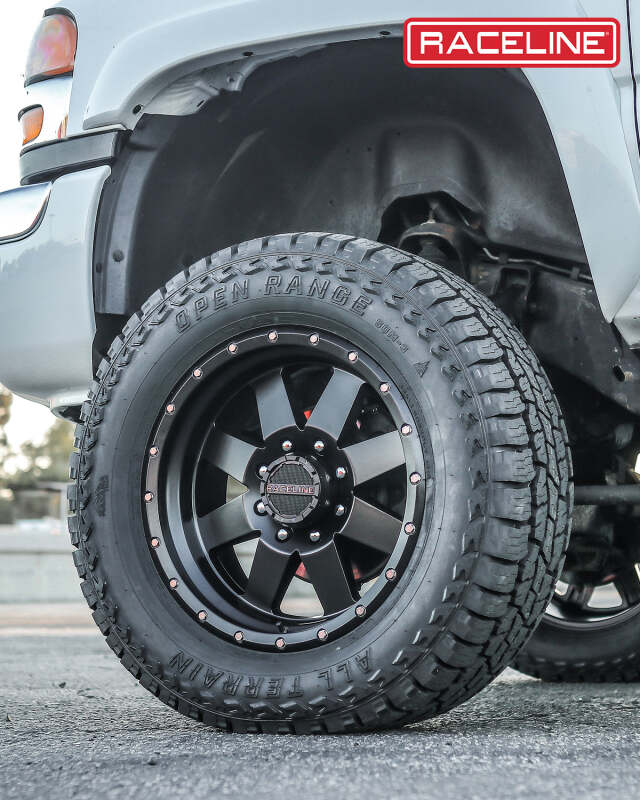 Raceline 935B Defender 16x6.5in / 5x160 BP / 45mm Offset / 65.1mm Bore - Satin Black Wheel