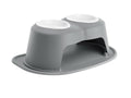 WeatherTech Pet Feeding System Double High 32oz 8in. Poly Bowl - Dark Grey