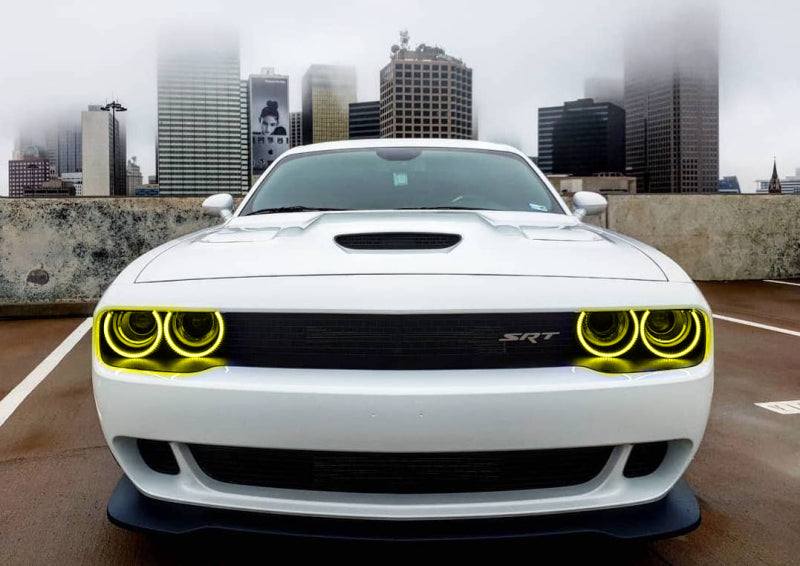 Oracle Dodge Challenger 15-21 LED Waterproof Halo Kit - ColorSHIFT w/o Controller
