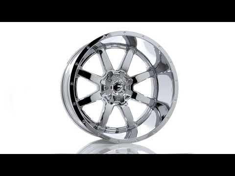 Aluminum Wheels 18X9 Maverick D610 Gloss Black/Milled Fuel Off Road Wheels