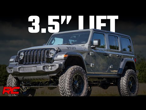 3.5 Inch Lift Kit C/A Drop 4-Door EcoDiesel Jeep Wrangler Unlimited (20-23) Rough Country