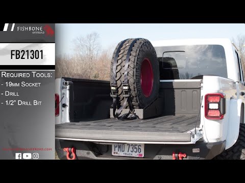 Bed Mounted Spare Tire Mount Fishbone Offroad