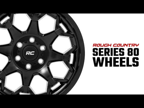 80 Series Wheel One-Piece Semi Gloss Black 20x10 Rough Country