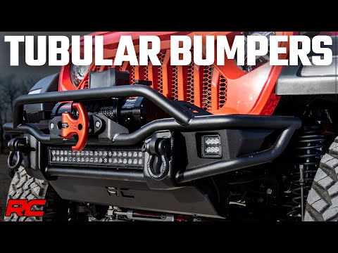 Front Winch Bumper Tubular Skid Plate Jeep Gladiator JT/Wrangler JK & JL/Wrangler Unlimited Rough Country