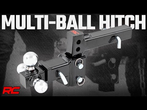 Adjustable Trailer Hitch 6 Inch Drop Multi-Ball Mount Fits 2 Inch Receiver Rough Country