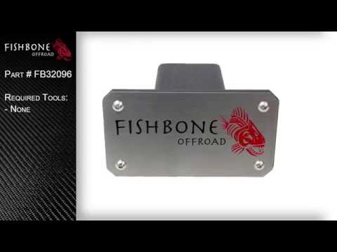 Hitch Cover For 2 Inch Hitch Black Powdercoated Steel Fishbone Offroad