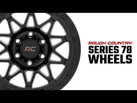 78 Series Wheel Simulated Beadlock Black 18x9 Rough Country