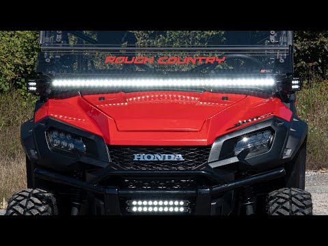 LED Light Kit Cage Mount 50 Inch Black Single Row Honda Pioneer 1000/Pioneer 1000-6 Rough Country