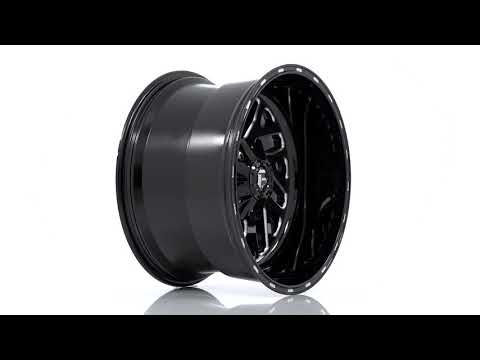 Aluminum Wheels 22X10 Triton D581 Gloss Black/Milled Fuel Off Road Wheels