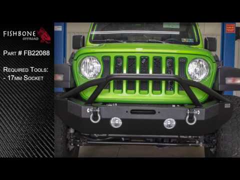 Jeep JL Mid-Width Winch Front Bumper 2018-Present Wrangler JL Fishbone Offroad