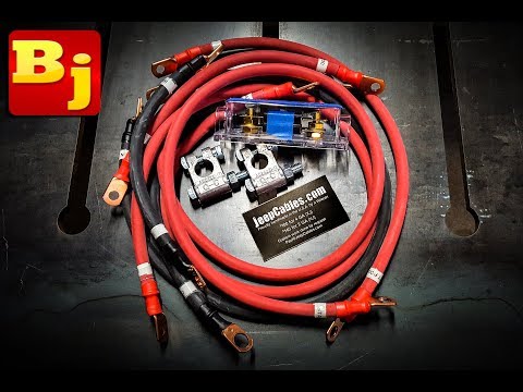 1991-1995 Jeep Cherokee XJ Battery Cable Kit 4 Gauge Battery Cable Big7Kits