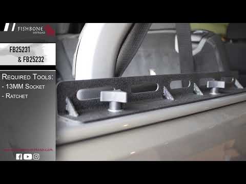 Jeep JK Tub Rail Tie Downs For 07-18 Wrangler JK Steel Powdercoat Fishbone Offroad