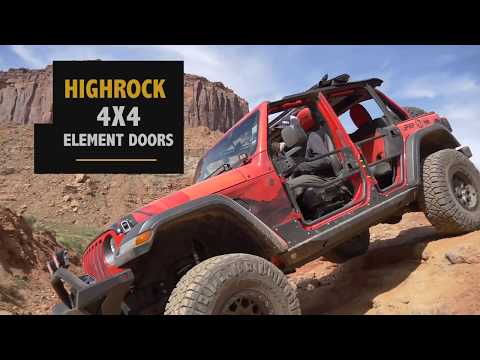 Jeep Tube Doors HighRock 4x4 Element Doors For Jeep 2020-2024 Gladiator Matte Black Bestop