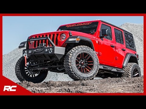 3.5 Inch Lift Kit C/A Drop Front D/S Jeep Wrangler JL Rubicon (18-23) Rough Country