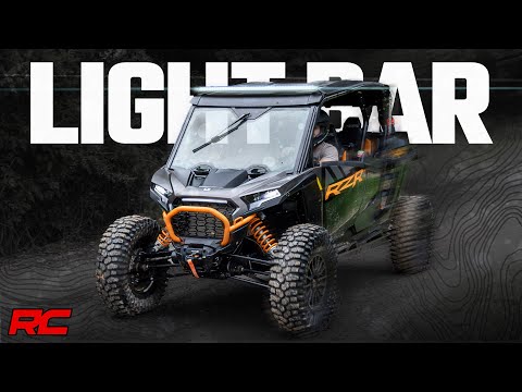 LED Light Kit Front Mount 40 Inch Black-Series Single Row Polaris RZR XP 4 1000 (2024) Rough Country