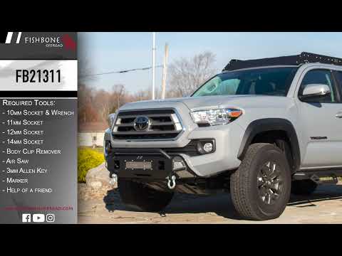 2016-Present Toyota Tacoma Center Stubby Front Bumper Fishbone Offroad