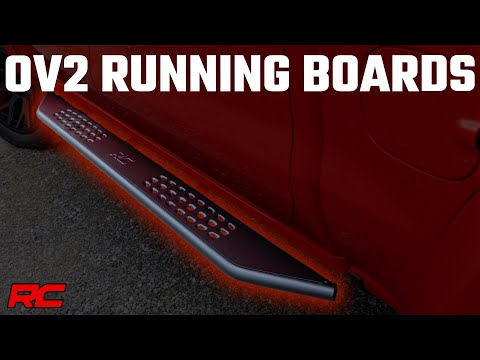 OV2 Running Boards Side Step Bars Crew Cab Ram 1500 (19-26)/1500 TRX (21-24) Rough Country